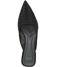 Sarto by Franco Sarto Bennet 5 Rhinestone Embellished Mesh Dress Mules