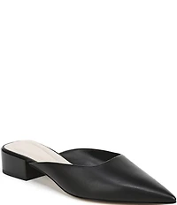 Sarto by Franco Sarto Bennet Leather Pointed Toe Block Heel Mules
