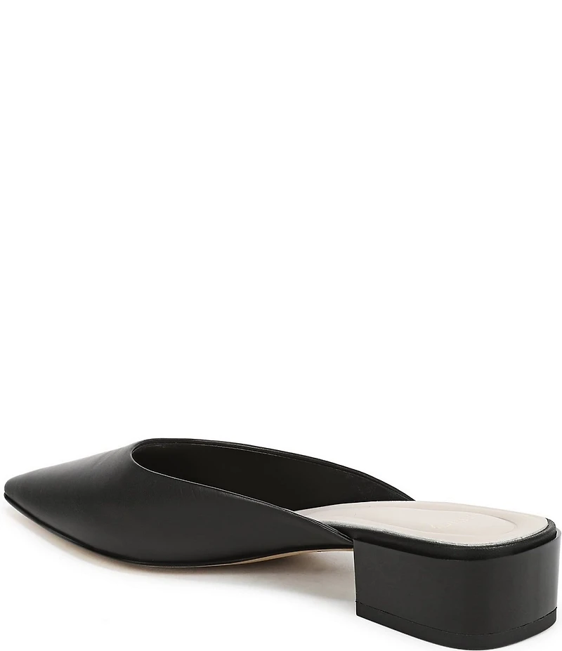 Sarto by Franco Sarto Bennet Leather Pointed Toe Block Heel Mules