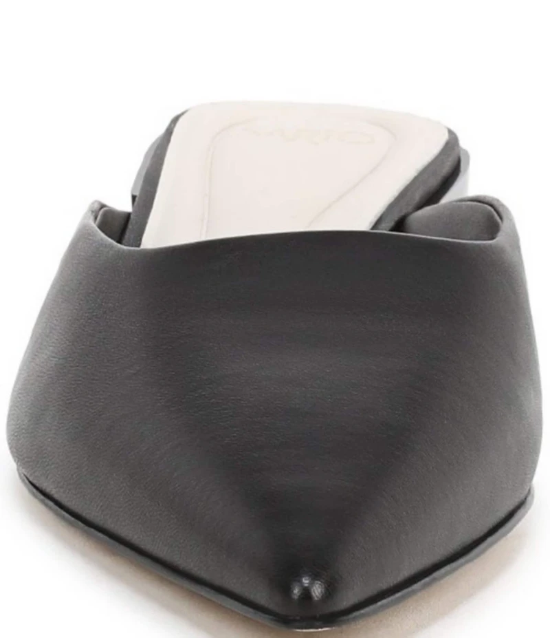 Sarto by Franco Sarto Bennet Leather Pointed Toe Block Heel Mules