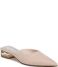 Sarto by Franco Sarto Bennet Leather Pointed Toe Clear Heel Mules