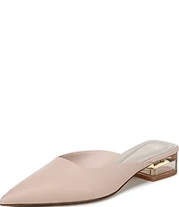 Sarto by Franco Sarto Bennet Leather Pointed Toe Clear Heel Mules
