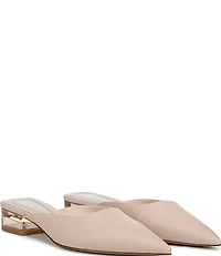 Sarto by Franco Sarto Bennet Leather Pointed Toe Clear Heel Mules