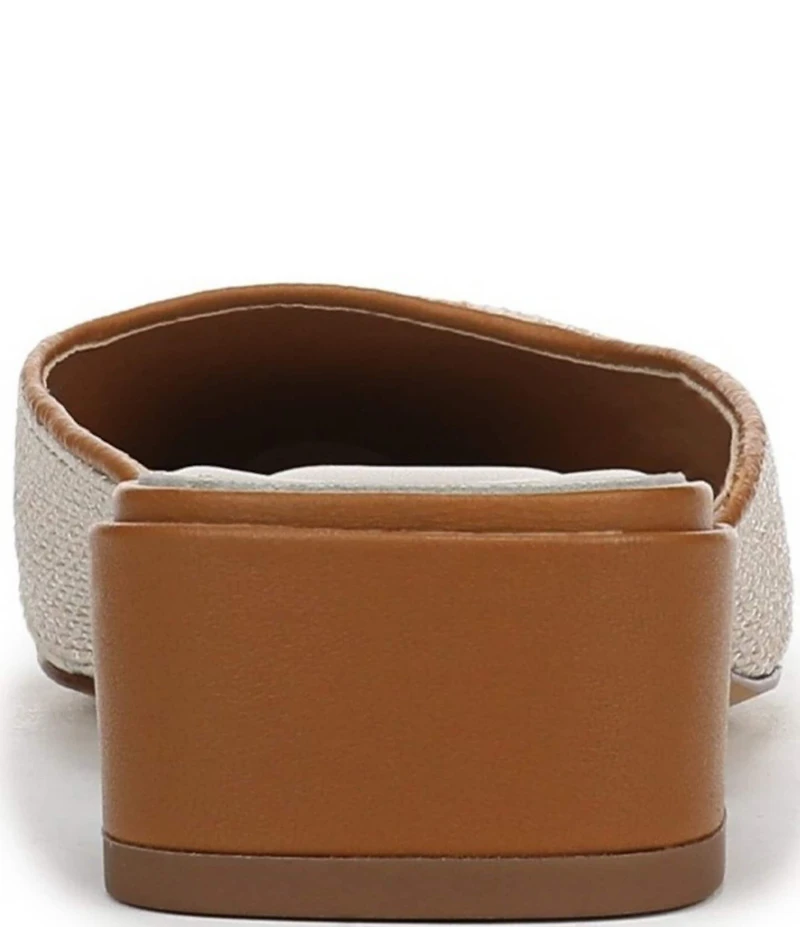 Sarto by Franco Sarto Bennet Raffia Pointed Toe Block Heel Mules