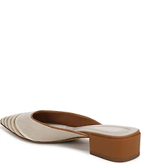 Sarto by Franco Sarto Bennet Raffia Pointed Toe Block Heel Mules