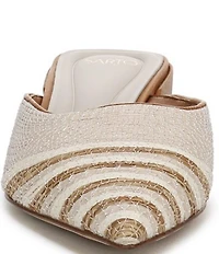 Sarto by Franco Sarto Bennet Raffia Pointed Toe Block Heel Mules