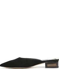 Sarto by Franco Sarto Bennet Suede Lucite Block Heel Dress Mules
