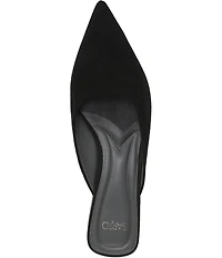 Sarto by Franco Sarto Bennet Suede Lucite Block Heel Dress Mules