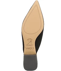 Sarto by Franco Sarto Bennet Suede Lucite Block Heel Dress Mules