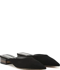 Sarto by Franco Sarto Bennet Suede Lucite Block Heel Dress Mules
