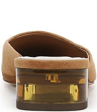 Sarto by Franco Sarto Bennet Suede Pointed Toe Clear Heel Mules