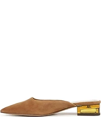 Sarto by Franco Sarto Bennet Suede Pointed Toe Clear Heel Mules