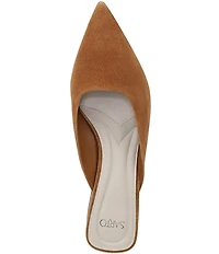 Sarto by Franco Sarto Bennet Suede Pointed Toe Clear Heel Mules