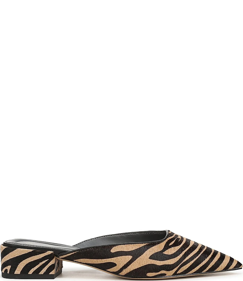 Sarto by Franco Sarto Bennet Tiger Printed Calf Hair Pointed Toe Mules