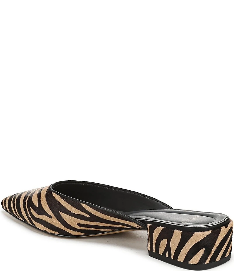 Sarto by Franco Sarto Bennet Tiger Printed Calf Hair Pointed Toe Mules