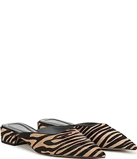Sarto by Franco Sarto Bennet Tiger Printed Calf Hair Pointed Toe Mules