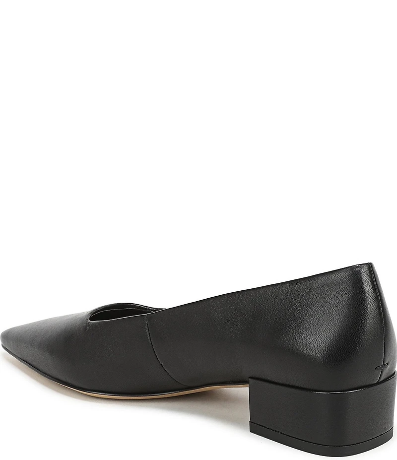 Sarto by Franco Sarto Boa Leather Pointed Toe Block Heel Pumps