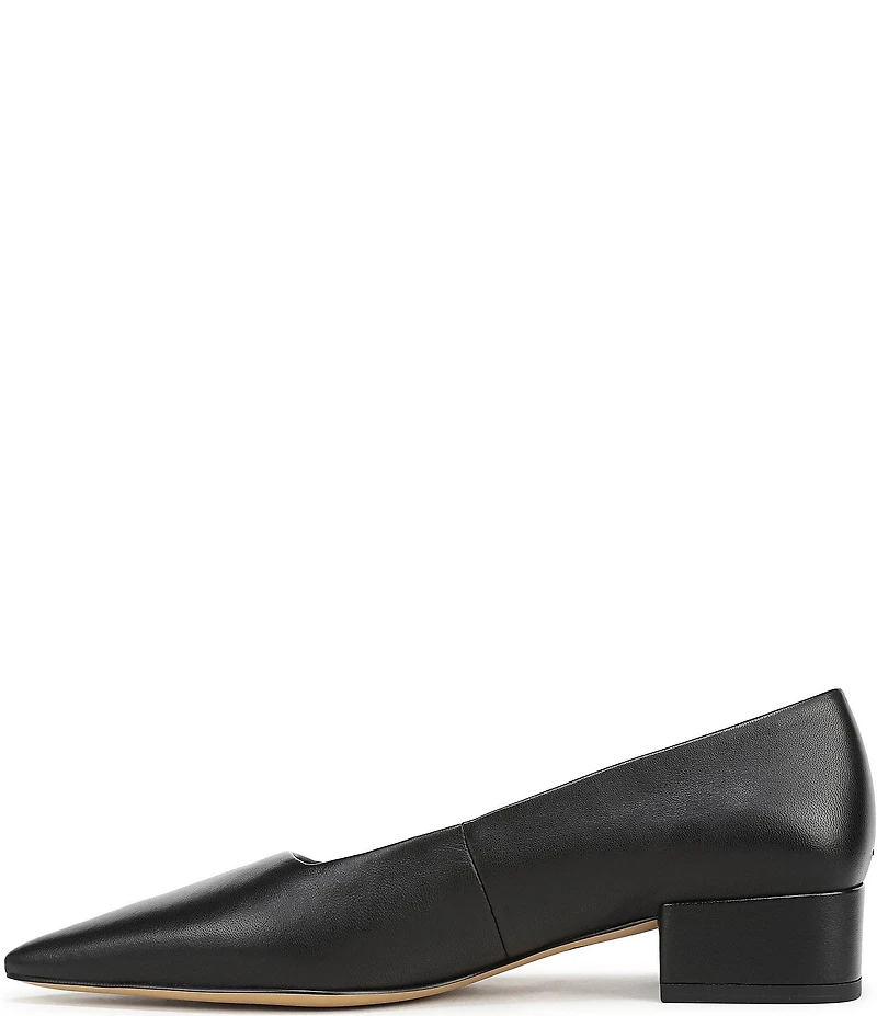 Sarto by Franco Sarto Boa Leather Pointed Toe Block Heel Pumps