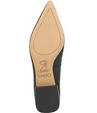 Sarto by Franco Sarto Boa Leather Pointed Toe Block Heel Pumps