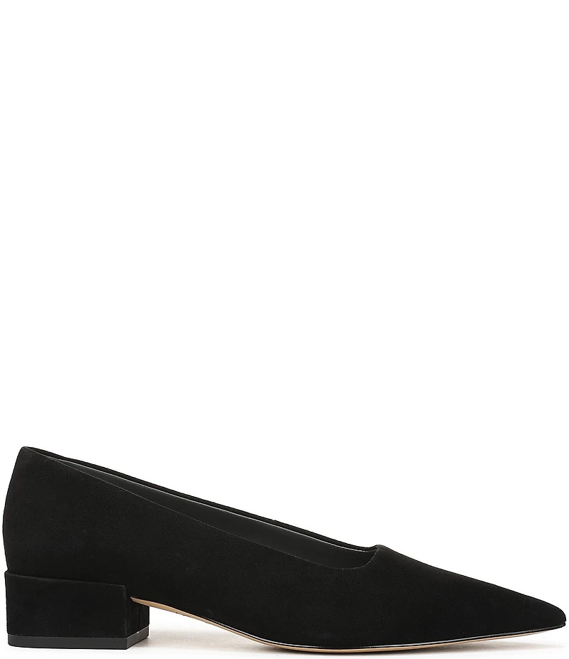 Sarto by Franco Sarto Boa Suede Pointed Toe Block Heel Pumps