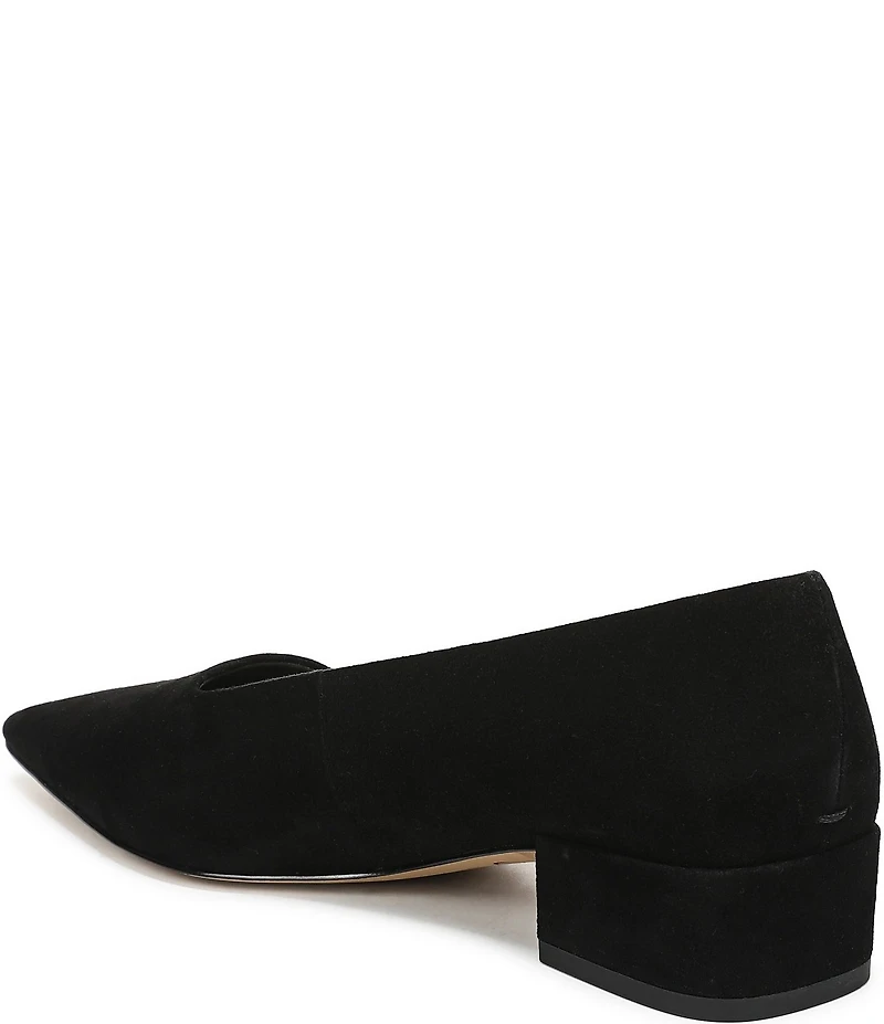 Sarto by Franco Sarto Boa Suede Pointed Toe Block Heel Pumps