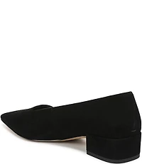 Sarto by Franco Sarto Boa Suede Pointed Toe Block Heel Pumps