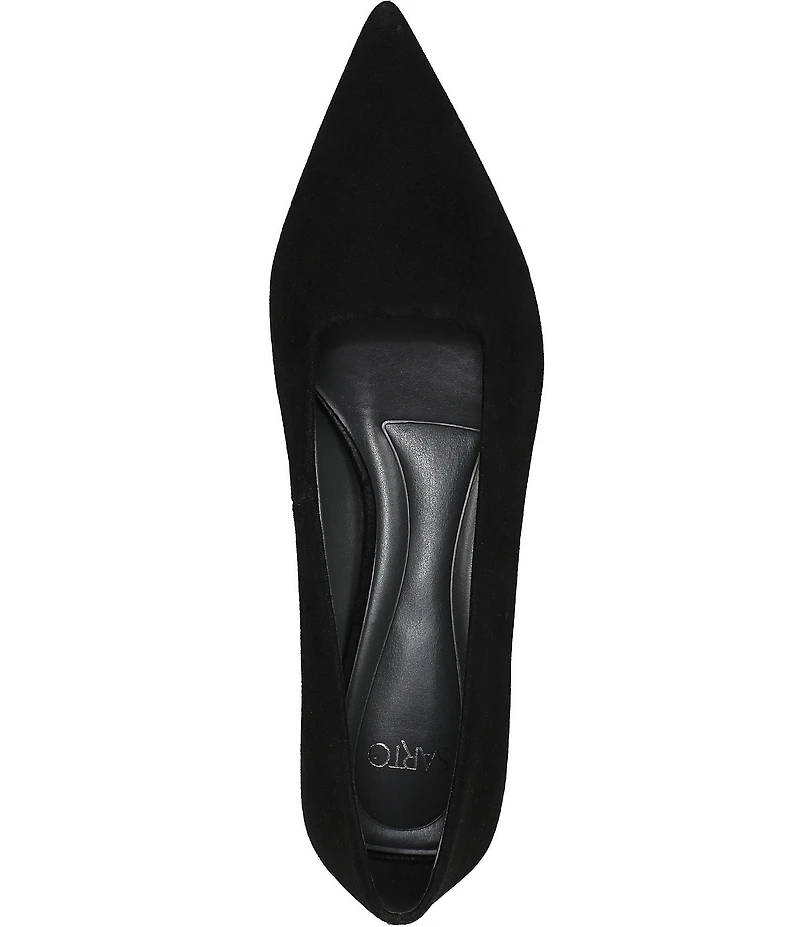 Sarto by Franco Sarto Boa Suede Pointed Toe Block Heel Pumps