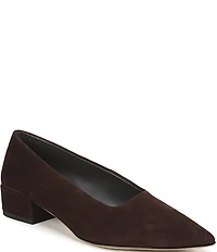 Sarto by Franco Sarto Boa Suede Pointed Toe Block Heel Pumps