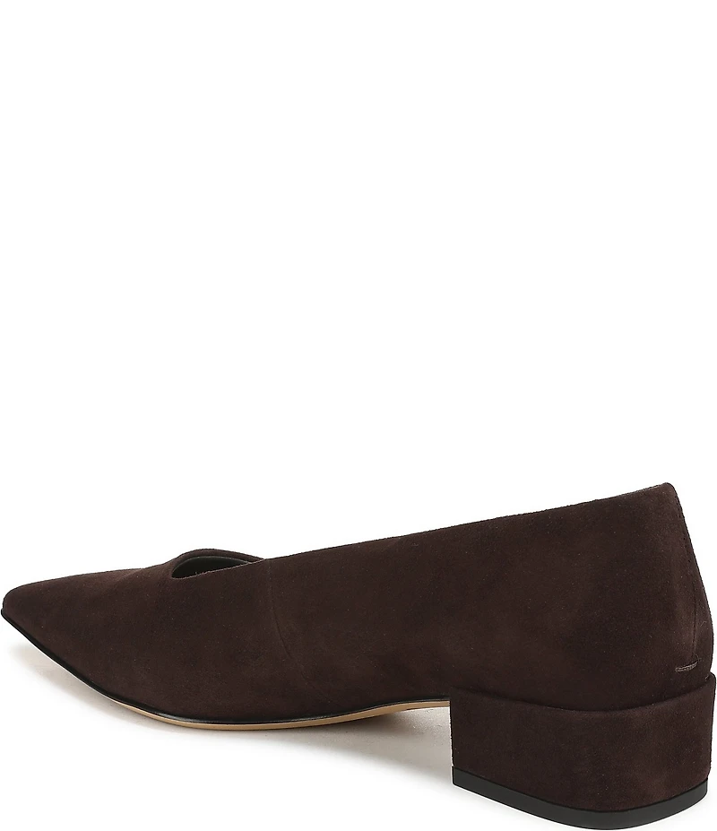 Sarto by Franco Sarto Boa Suede Pointed Toe Block Heel Pumps