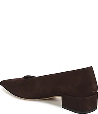 Sarto by Franco Sarto Boa Suede Pointed Toe Block Heel Pumps