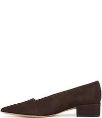 Sarto by Franco Sarto Boa Suede Pointed Toe Block Heel Pumps