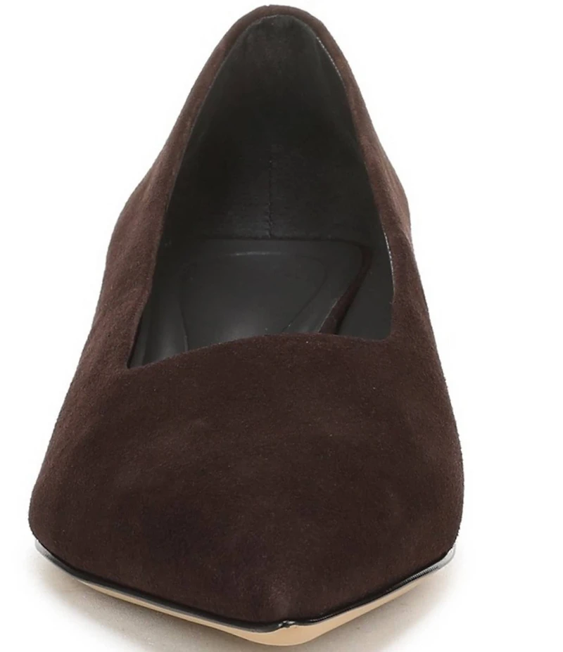 Sarto by Franco Sarto Boa Suede Pointed Toe Block Heel Pumps