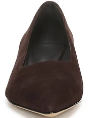 Sarto by Franco Sarto Boa Suede Pointed Toe Block Heel Pumps