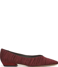 Sarto by Franco Sarto Dasia Pleated Satin Snip Toe Flat Pumps