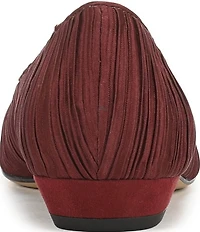 Sarto by Franco Sarto Dasia Pleated Satin Snip Toe Flat Pumps