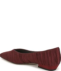 Sarto by Franco Sarto Dasia Pleated Satin Snip Toe Flat Pumps