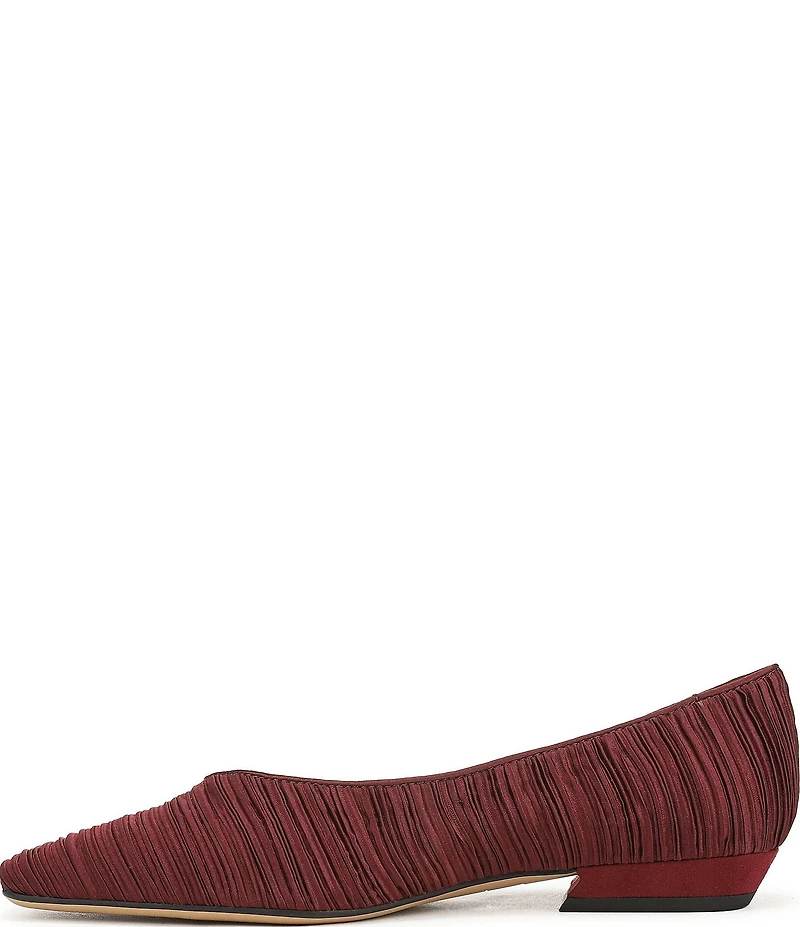 Sarto by Franco Sarto Dasia Pleated Satin Snip Toe Flat Pumps