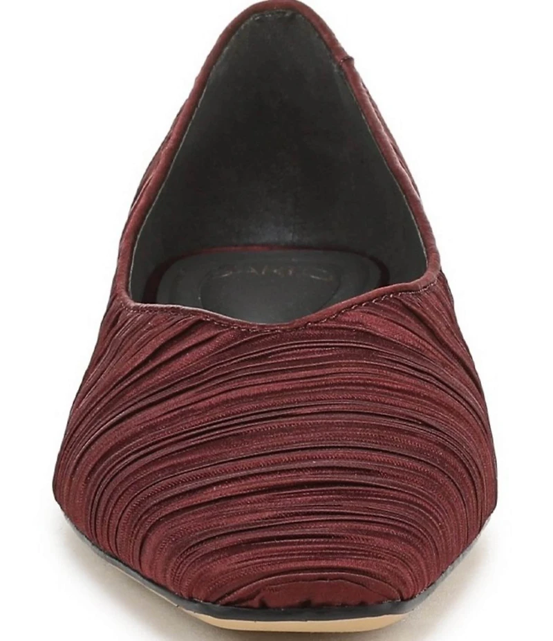 Sarto by Franco Sarto Dasia Pleated Satin Snip Toe Flat Pumps