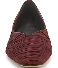 Sarto by Franco Sarto Dasia Pleated Satin Snip Toe Flat Pumps