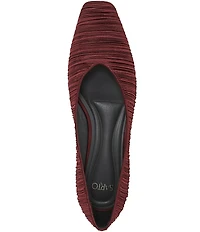 Sarto by Franco Sarto Dasia Pleated Satin Snip Toe Flat Pumps