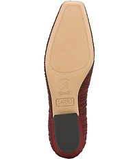 Sarto by Franco Sarto Dasia Pleated Satin Snip Toe Flat Pumps