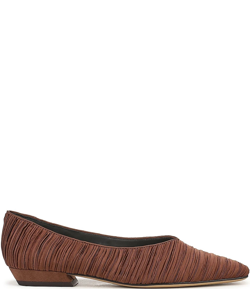 Sarto by Franco Sarto Dasia Pleated Satin Snip Toe Flat Pumps