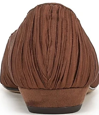 Sarto by Franco Sarto Dasia Pleated Satin Snip Toe Flat Pumps