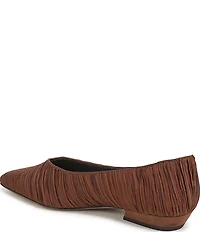 Sarto by Franco Sarto Dasia Pleated Satin Snip Toe Flat Pumps