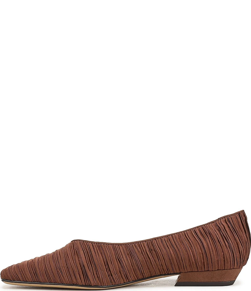 Sarto by Franco Sarto Dasia Pleated Satin Snip Toe Flat Pumps