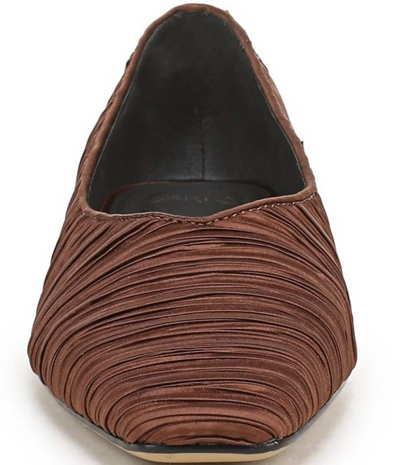 Sarto by Franco Sarto Dasia Pleated Satin Snip Toe Flat Pumps