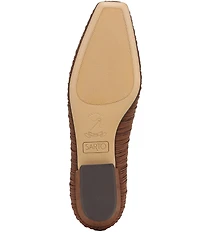 Sarto by Franco Sarto Dasia Pleated Satin Snip Toe Flat Pumps