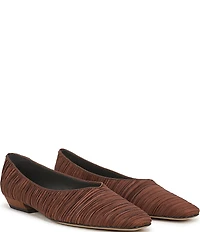 Sarto by Franco Sarto Dasia Pleated Satin Snip Toe Flat Pumps