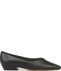 Sarto by Franco Sarto Dasia Snake Embossed Leather Snip Toe Flat Pumps