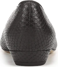 Sarto by Franco Sarto Dasia Snake Embossed Leather Snip Toe Flat Pumps